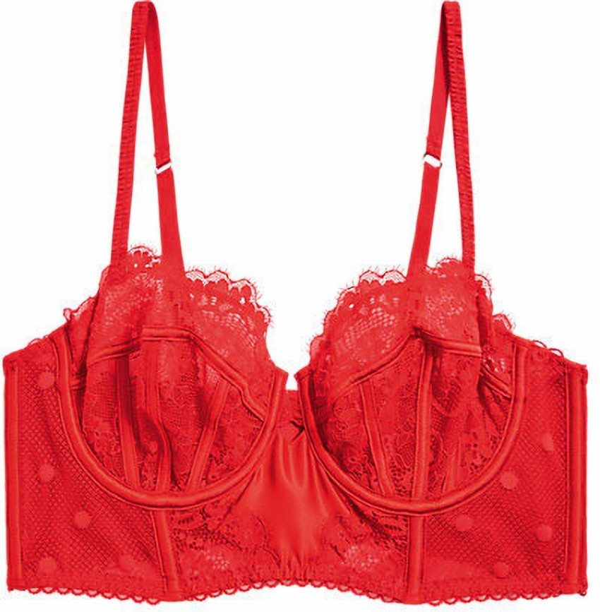 Buy Marks & Spencer Linea Lace Wired Plunge Bra T817702RED_(34C