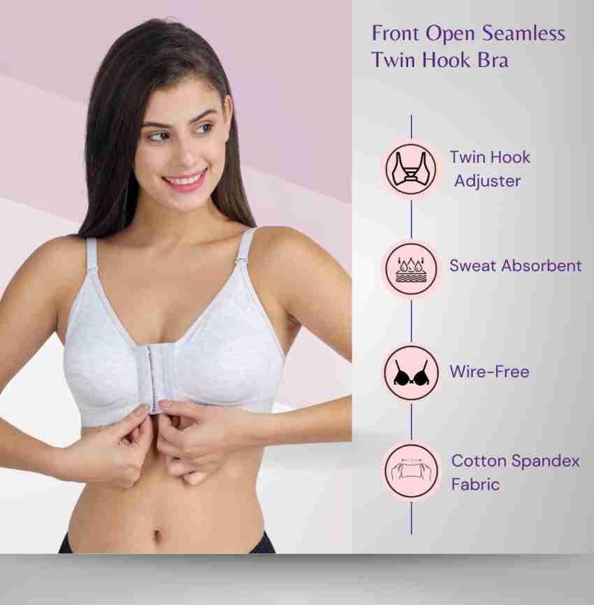 Front open seamless moulded bra