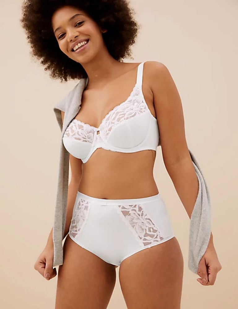 MARKS & SPENCER Wild Blooms Wired Full Cup Bra T332711WHITE (40DD