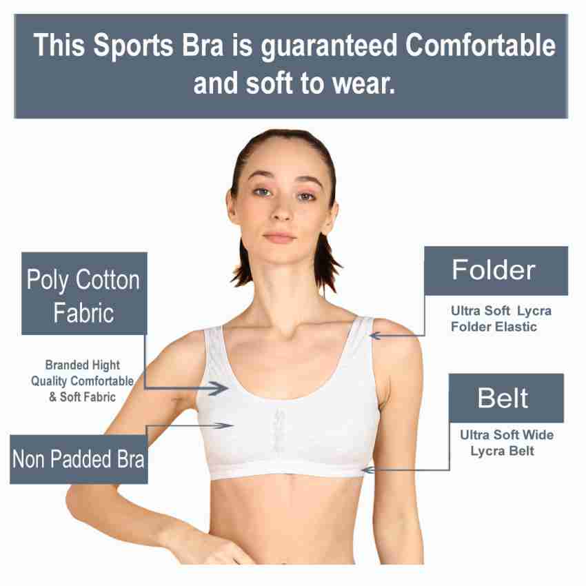 STOGBULL Cotton Lycra Sports Bra for Gym Yoga Exercise Running Workout  Regular Daily Use Women Sports Non Padded Bra - Buy STOGBULL Cotton Lycra Sports  Bra for Gym Yoga Exercise Running Workout