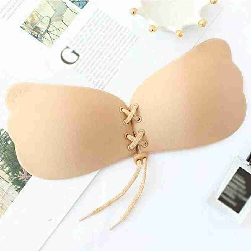 Nubra Seamless Nude Adhesive Bra In Beige