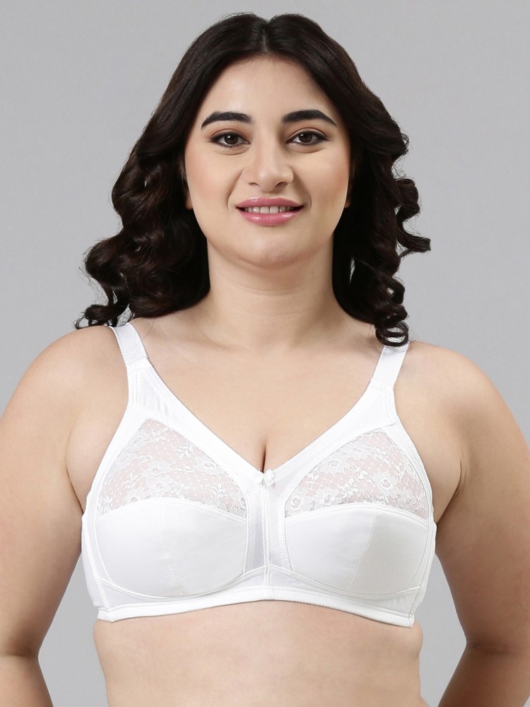 Enamor A014 Full Support Cotton Bra - M-Frame High Coverage Non-Padded  Wirefree - Blue 34DD in Rajkot at best price by Sakhi - Justdial