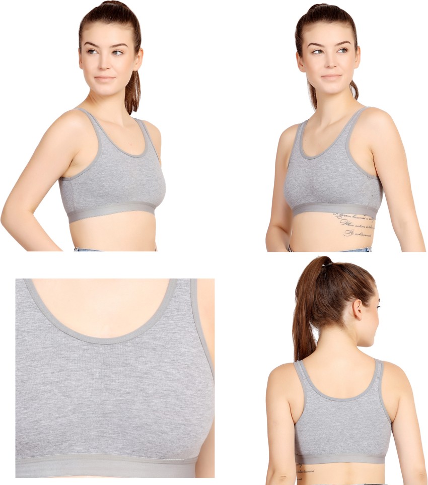 Buy LooksOMG's Cotton Lycra Sports bra in Black, Red & Skin Color Pack of  3. Online at Best Prices in India - JioMart.