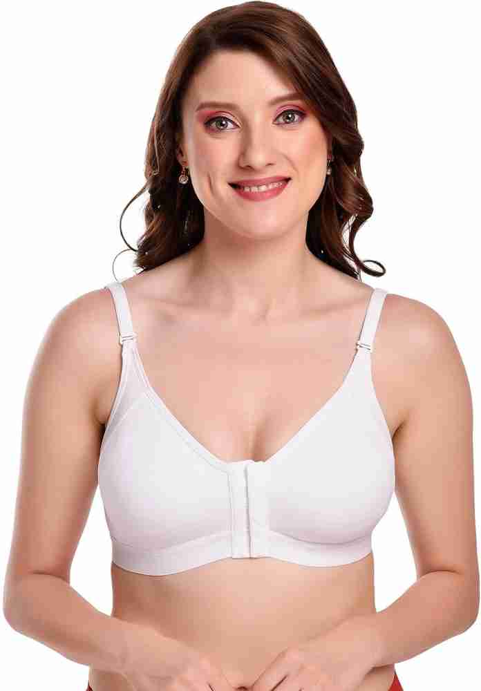 VK UNDERGARMENTS Front Hook Open Bra for Women in Plus Size-30 to 50  Number-White-Pack of 2 Women Everyday Non Padded Bra - Buy VK UNDERGARMENTS Front  Hook Open Bra for Women in
