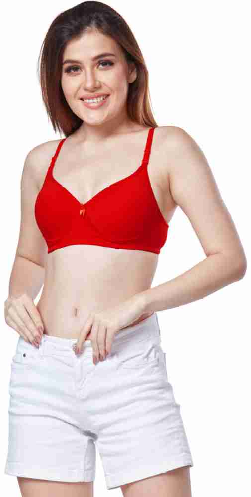 Women's Cotton Lycra Padded T-Shirt Bra - Loggerhead