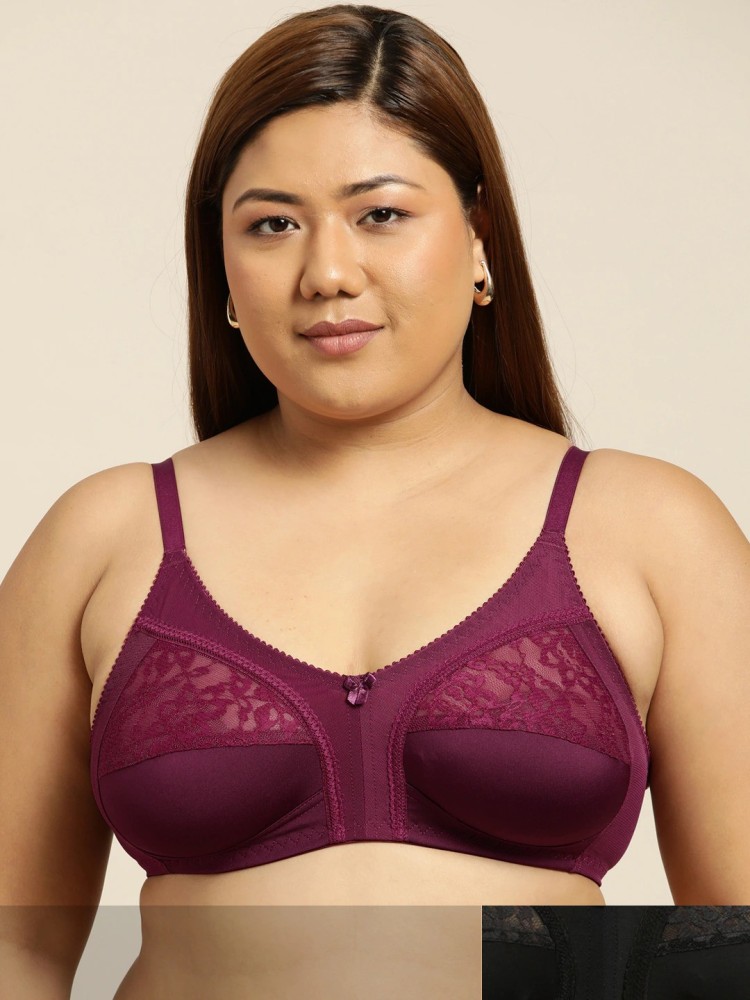 Buy online Maroon Lace Tshirt Bra from lingerie for Women by Prettycat for  ₹379 at 46% off