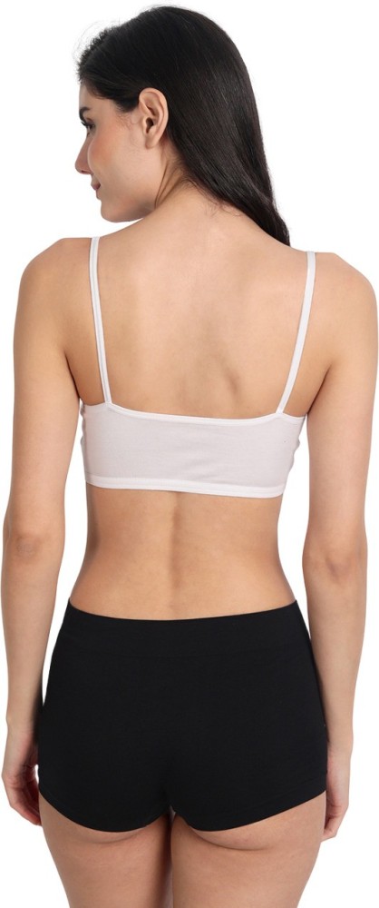 Aimly Women's Cotton Non-Padded Non-Wired Ful Coverage Sports Bra 28 White  Beige BlackPack of 3 : : Fashion