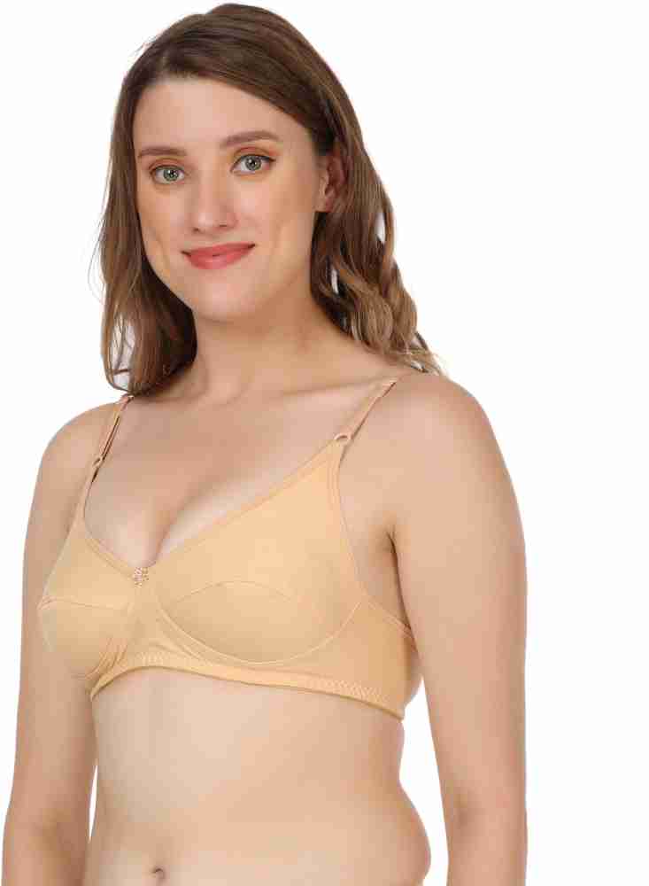 QSHE Women Double Layered Everyday Non Padded Bra Combo Pack