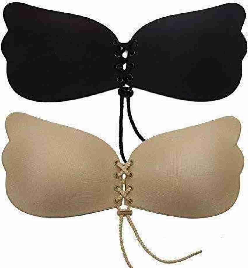 Women's Push-up Non-Padded Bra Women's Silicone Wired Stick-on Bra Women's Invisible  Push-Up