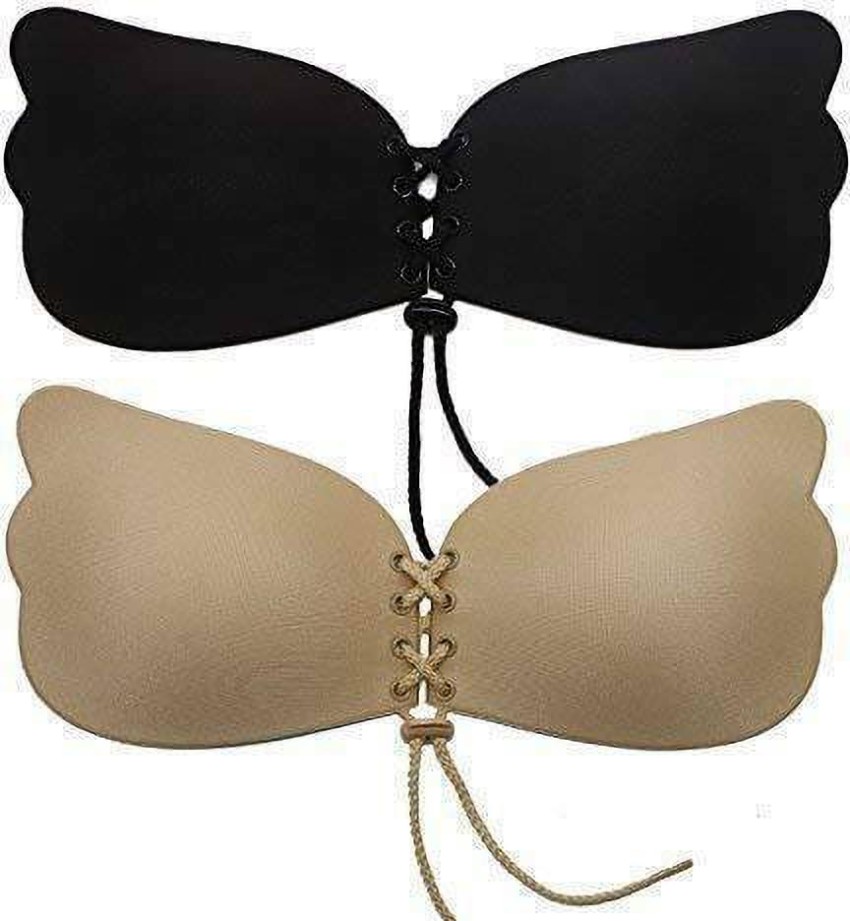 Buy Women's Silicone Gel Stick-On Bra Push up Design Strapless Adhesive Bra  Sticky Women's Invisible Sticky Bra Non Padded Wire Free Strapless Self  Backless Multicolour at