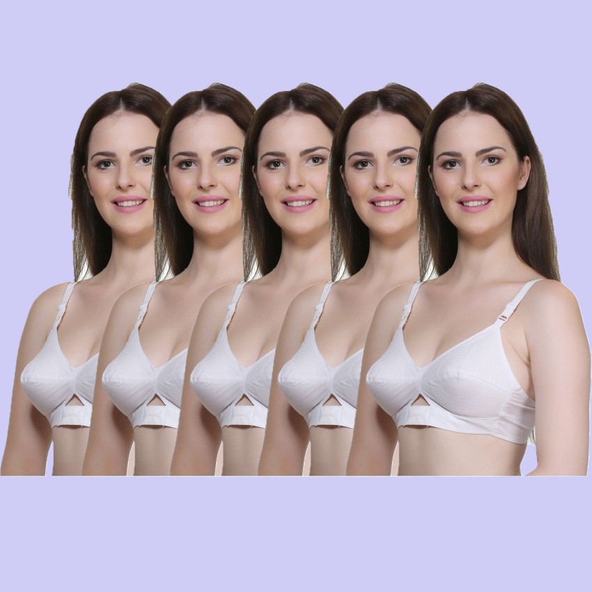 PRIME LOVE Women's centre elastic cotton non padded full coverage Seamed t  shirt bra for ladies Everyday, Daily use, Dailywear