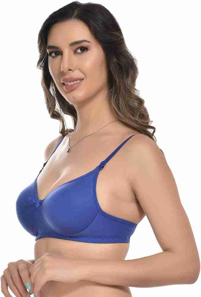 FIMS Women Cotton Blend Solid Padded Bra Black Blue Navy Purple Women  Everyday Lightly Padded Bra - Buy FIMS Women Cotton Blend Solid Padded Bra  Black Blue Navy Purple Women Everyday Lightly