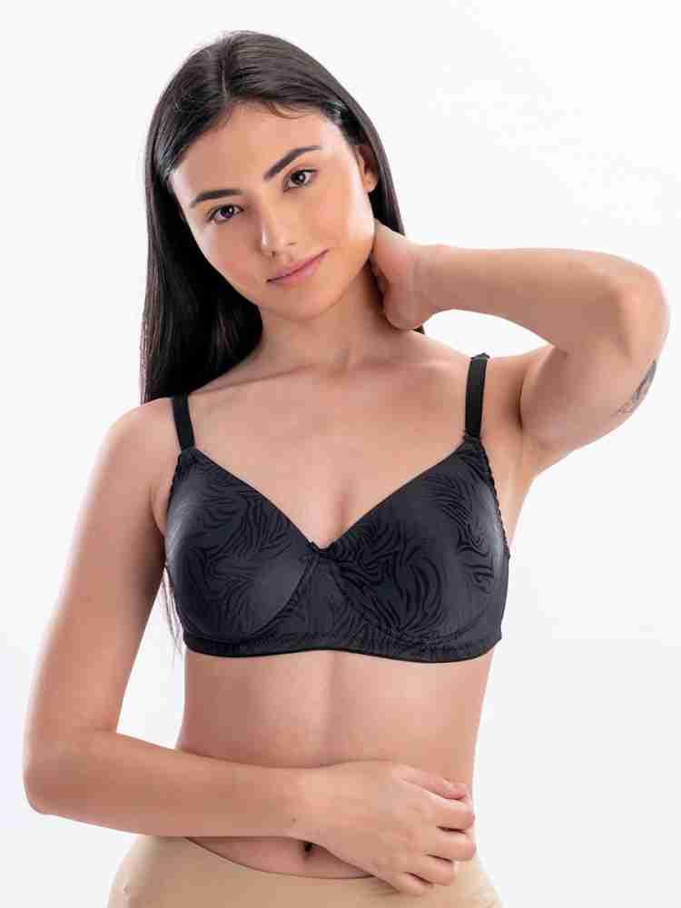 Buy Aavow Women Grey Cotton Blend Full Coverage Lightly Padded Bra