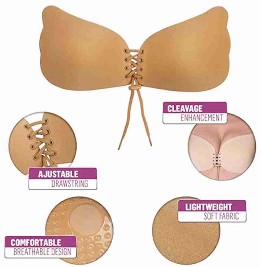 Buy Oolala Round Bra 2-Pack Backless Stress Sticky Bra for D DD Cup Online  at desertcartINDIA