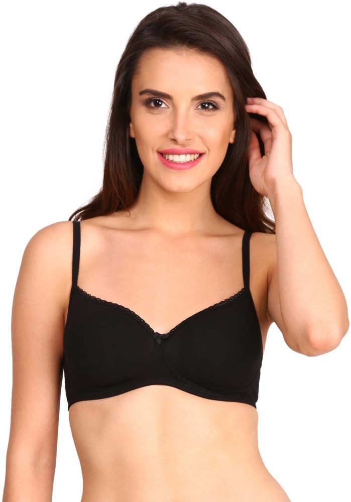 Buy Jockey Women's Black Solid Cotton Blend Pack of 1 Non Padded Non Wired  Bra Online at Best Prices in India - JioMart.