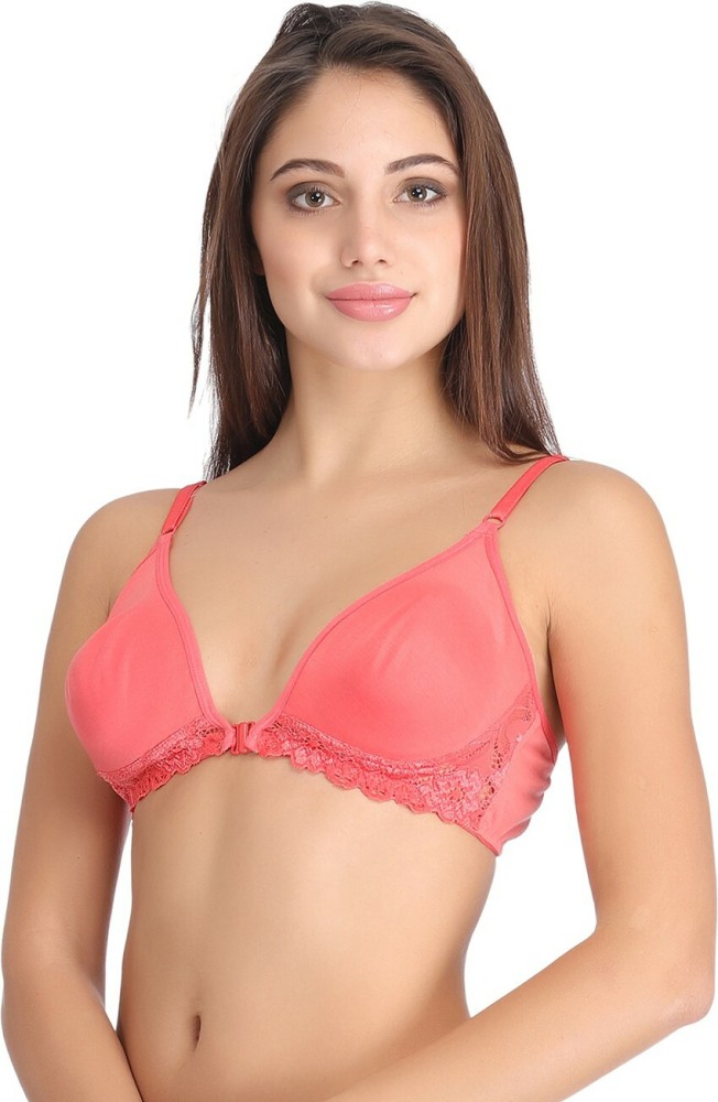 Buy Non-Padded Non-Wired Full Coverage Bra in Hot Pink - Lace - Women's Bra  Online India - BR0224P14 | Clovia