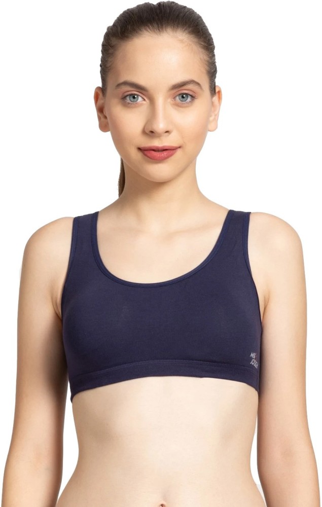 Buy jockey Women Non Padded Wire-free Dark Blue Sports Bra Online