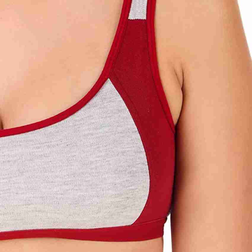 Beautiful Angels Women's Strap Cotton Pullover Sports Bra Wireless  Full-Coverage Bra, Pullover Free Size fits Upto 36|Sporty Cotton Non-Padded  Sports
