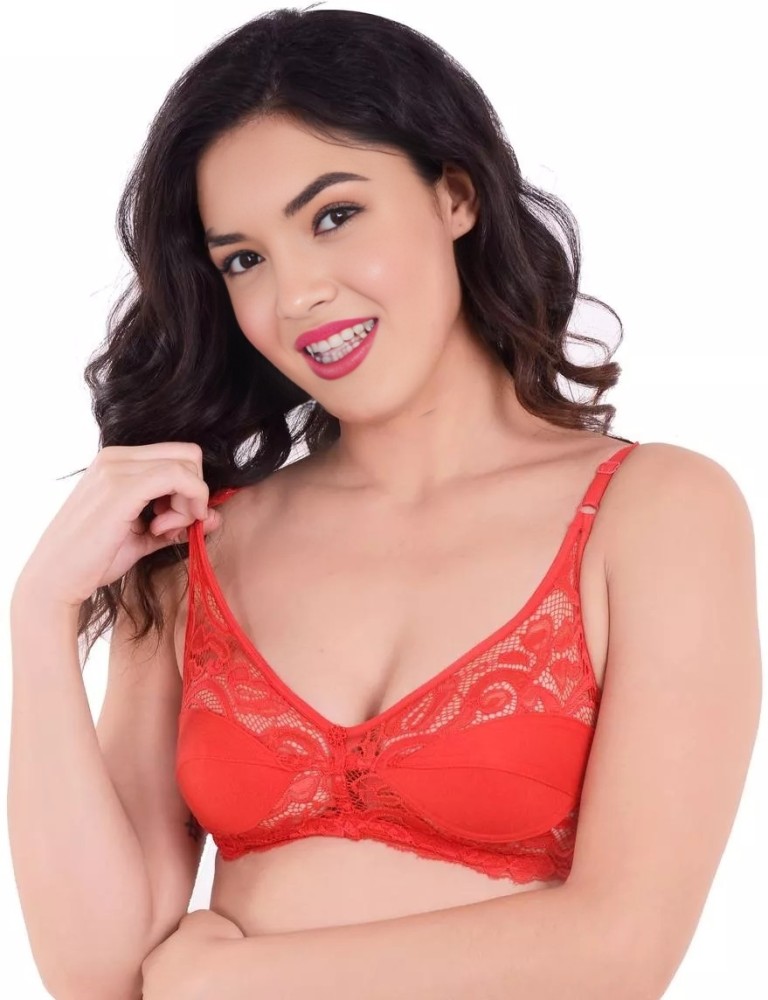DuroWear Wedding Bra for women red color Women Everyday Non Padded