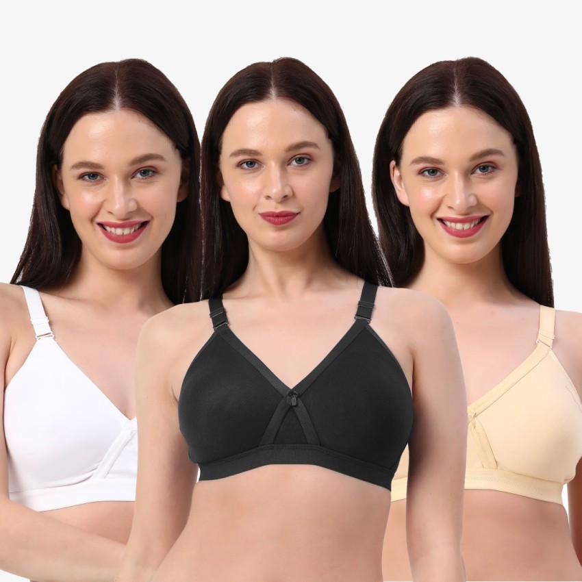 Pack of 3 Detachable Strap Bra Cup Size C For Women and Girls