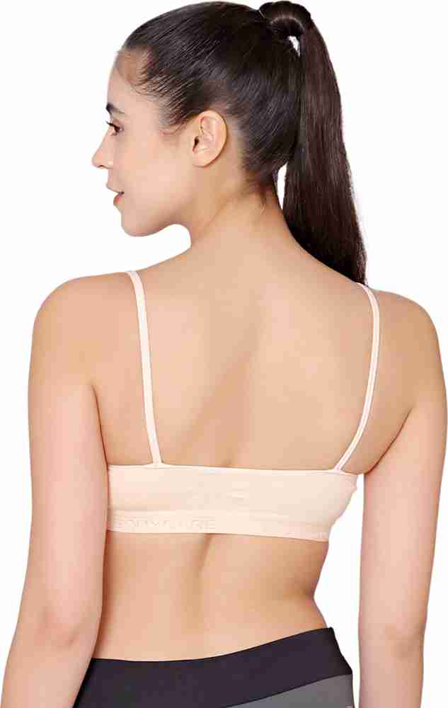 Buy Bodycare Non-Padded Cotton Sports Bra (White) - 1607