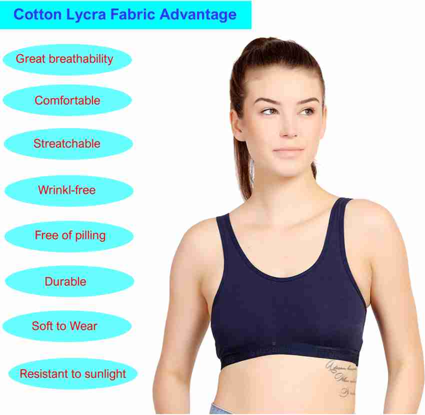 STOGBULL Cotton Lycra Sports Bra Combo pack of 2 for Gym Yoga Exercise  Running Workout Women Sports Non Padded Bra - Buy STOGBULL Cotton Lycra  Sports Bra Combo pack of 2 for