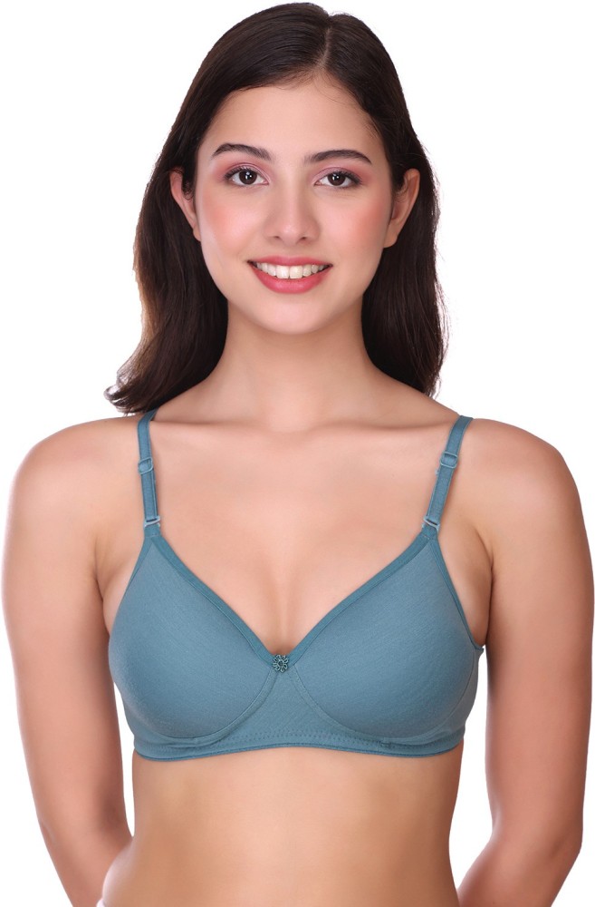 Pooja Ragenee Light Pad Cotton Regular bra for Women Light Green