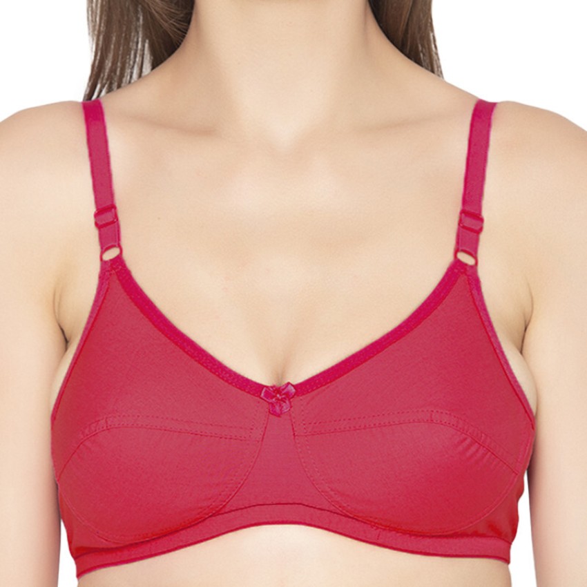 Buy Groversons Paris Beauty Printed Full Coverage T-Shirt Bra-Red
