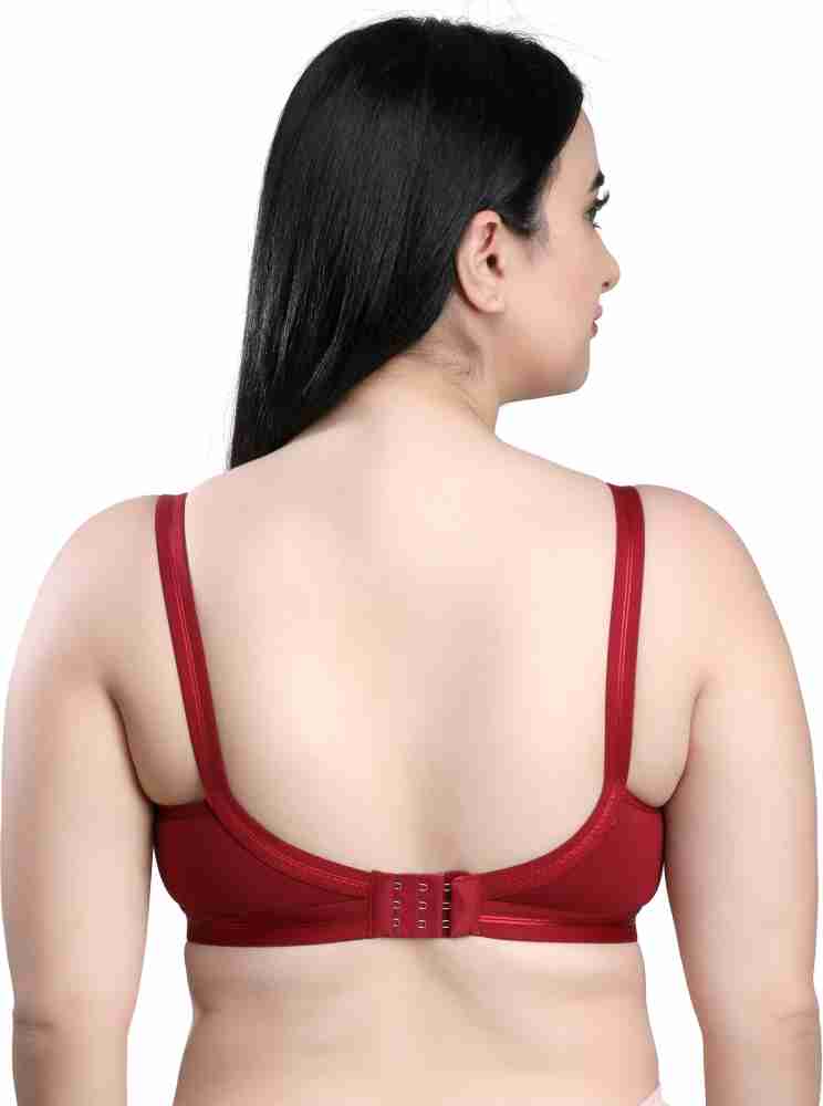 Angxiwan Non Wired Bras for Women Comfort Pull On Everyday Bras Solid Color  Wide Straps Mesh Patchwork Ladies Wireless Bras : : Fashion