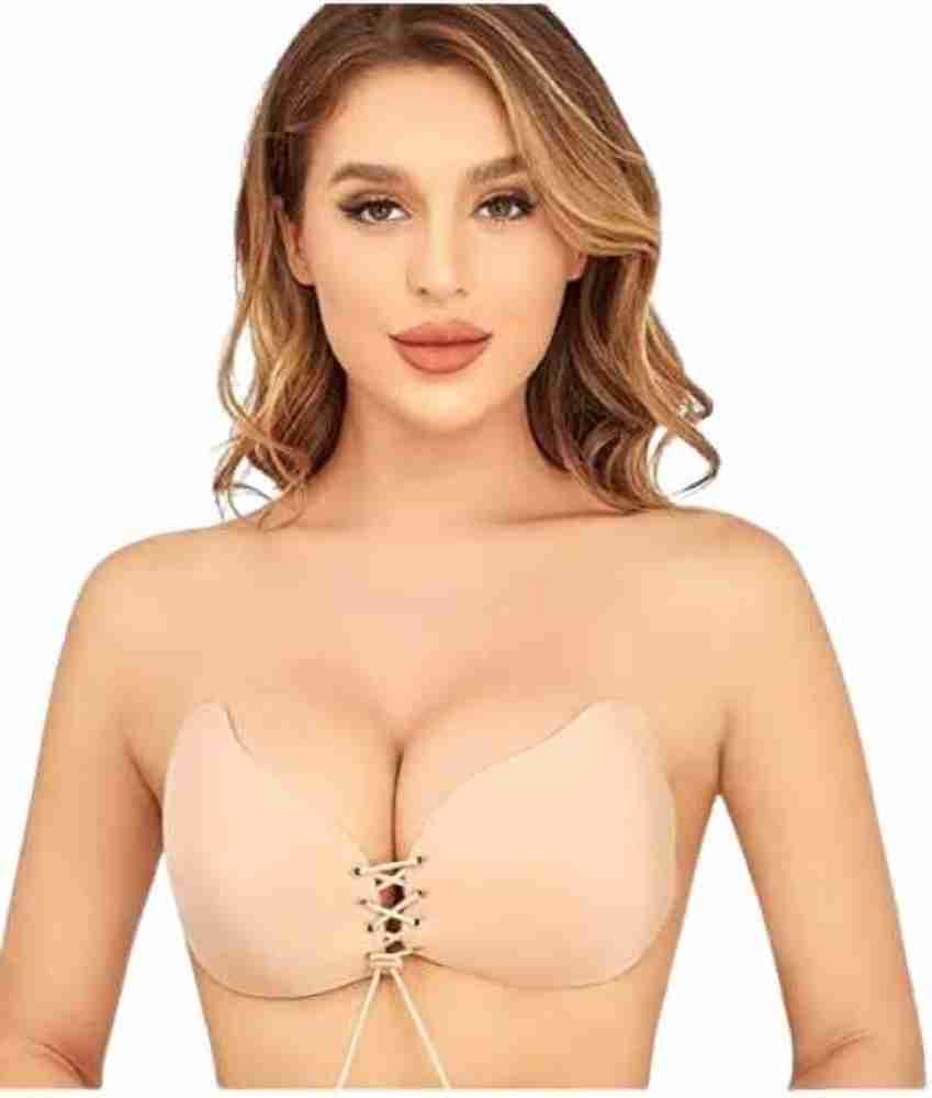 Diconna Women Bra Stick on Strapless Push Up Backless Gel Silicone Adhesive  Invisible Bra Underwear Tube Top 