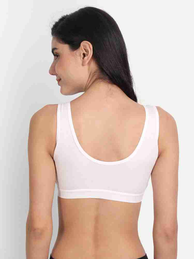 Aimly Women's Cotton Non-Padded Non-Wired Mid Coverage Sports Bra 28 Carrot  : : Fashion