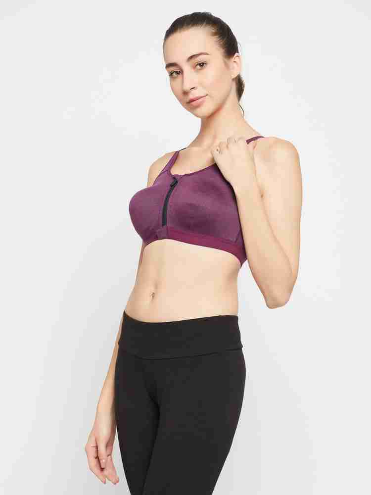 Clovia High Impact Lightly Padded Spacer Cup Active Sports Bra with Front  Zipper Women Sports Lightly Padded Bra - Buy Clovia High Impact Lightly  Padded Spacer Cup Active Sports Bra with Front