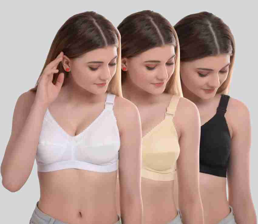 Corwin International Cotton Bra Combo Set Pack Of 3 Daily Use Bust C Cup Bra  For Ladies bra combo Set Women Full Coverage Non Padded Bra - Buy Corwin  International Cotton Bra