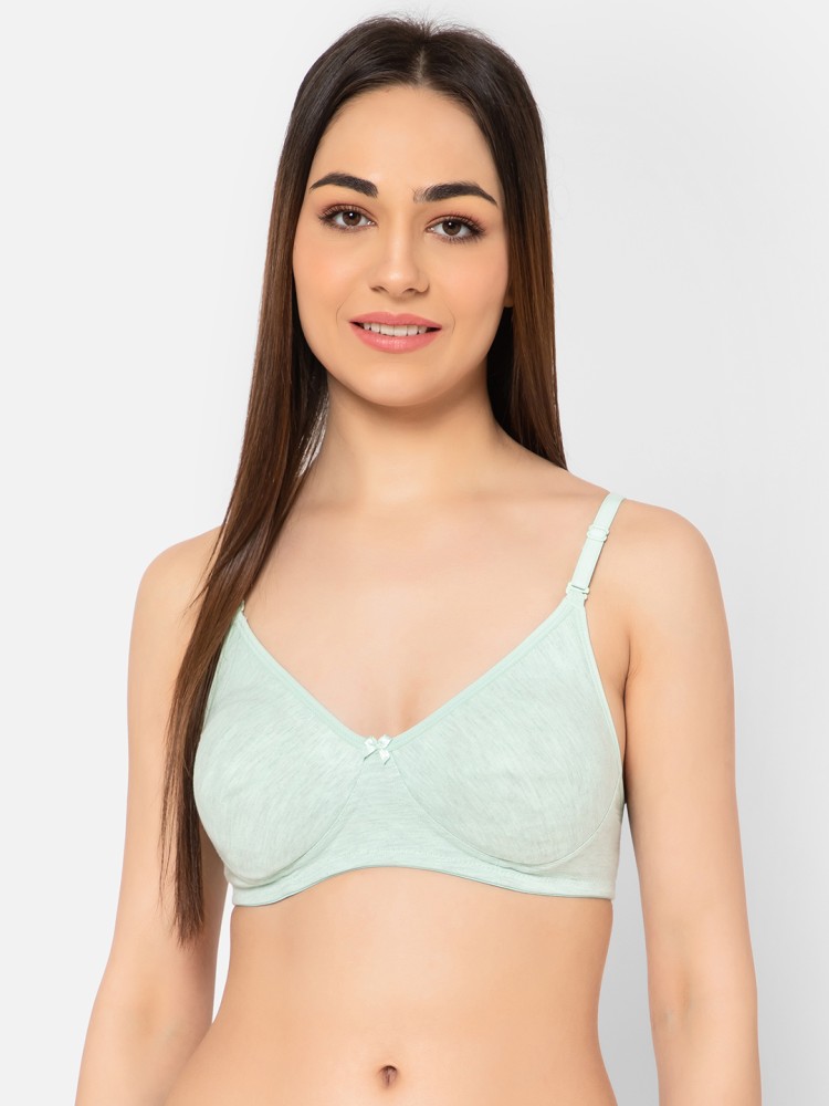 Buy online Green Cotton Regular Bra from lingerie for Women by Clovia for  ₹309 at 48% off