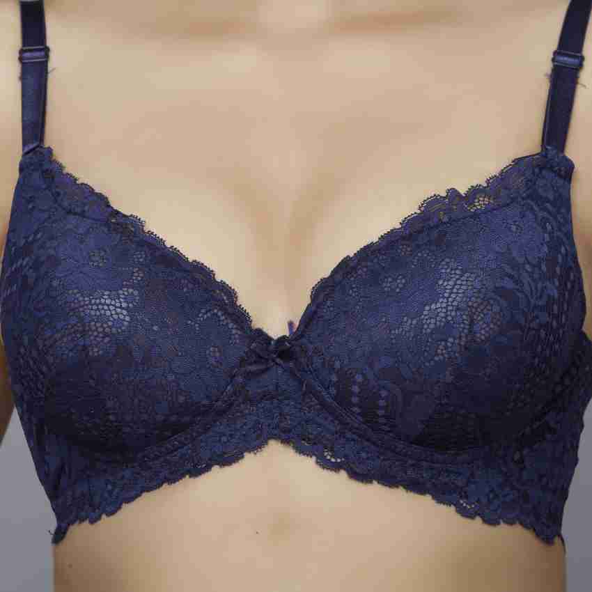Buy FIONE LINGERIE Women Navy Blue Padded Bra (32B) Online at Best Prices  in India - JioMart.