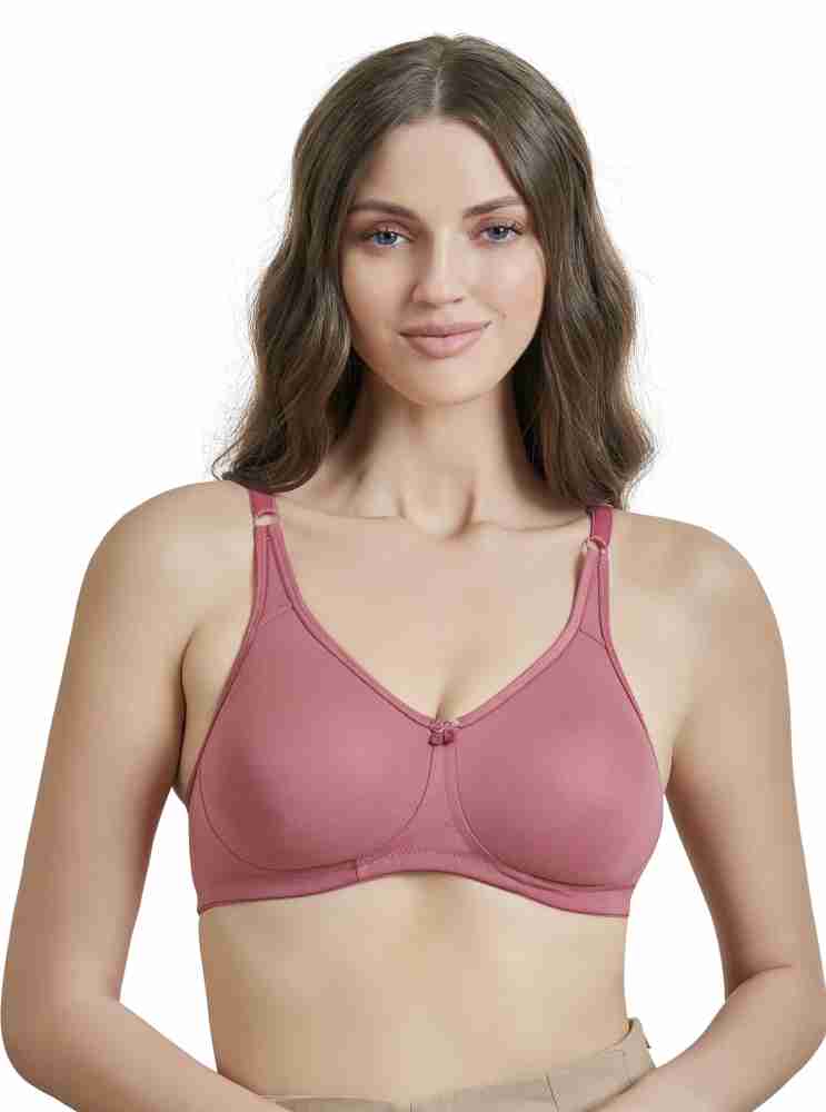 Maroon MAROON China Polycotton Non Padded Seamless Women's Set of 1 T-Shirt  Bra Women T-Shirt Non Padded Bra