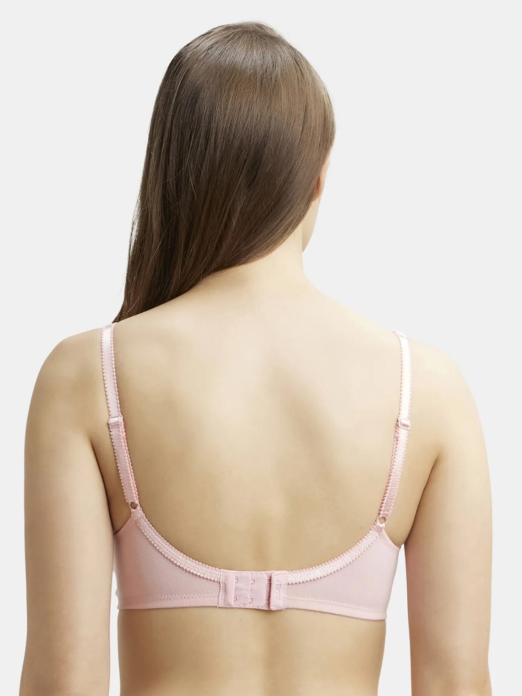 JOCKEY ES14 Seamed Wirefree Firm Support Framed Cup Bra with Lace Styling  34D (Blush Pink) in Chandigarh at best price by Jain General Store -  Justdial