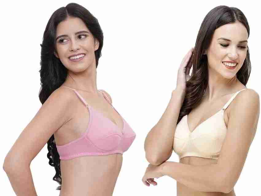 Bseka bra for women womens plus size bra Women's Solid Bra Wire Free  Underwear Front Closure Butterfly Backless Bra 