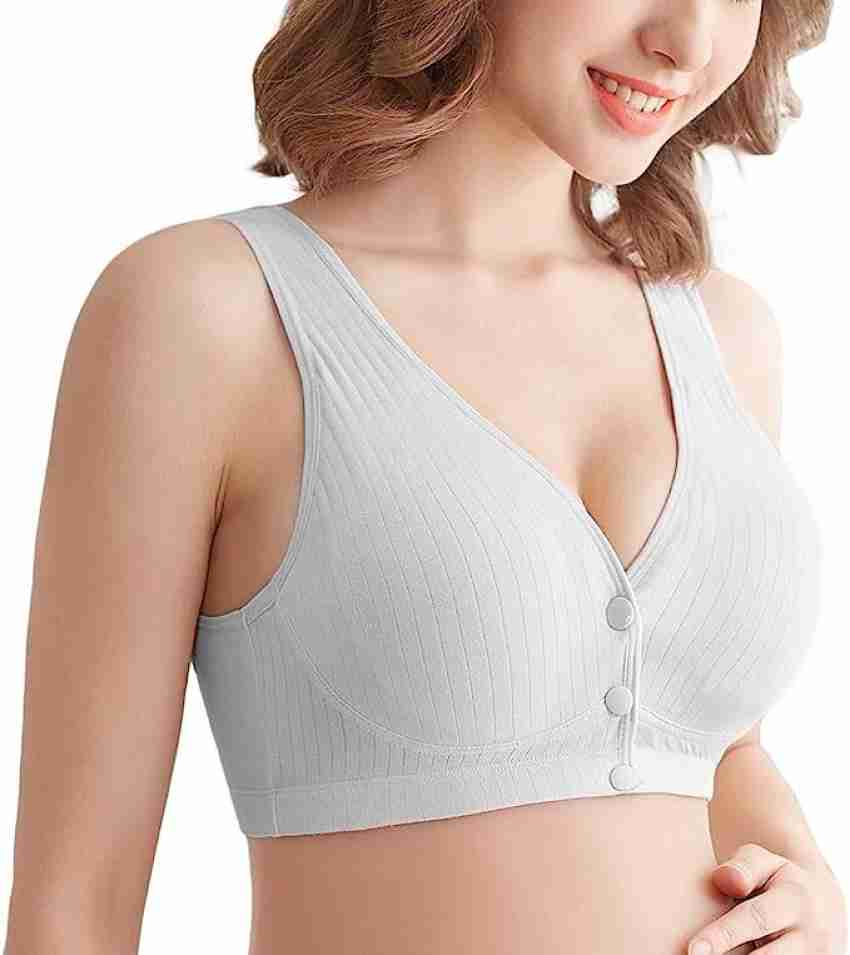Buy Wave Fashion Women's Maternity Button Front Nursing Bra Comfy Wireless  Breastfeeding Bras Women Maternity/Nursing Lightly Padded Bra Online at  Best Prices in India
