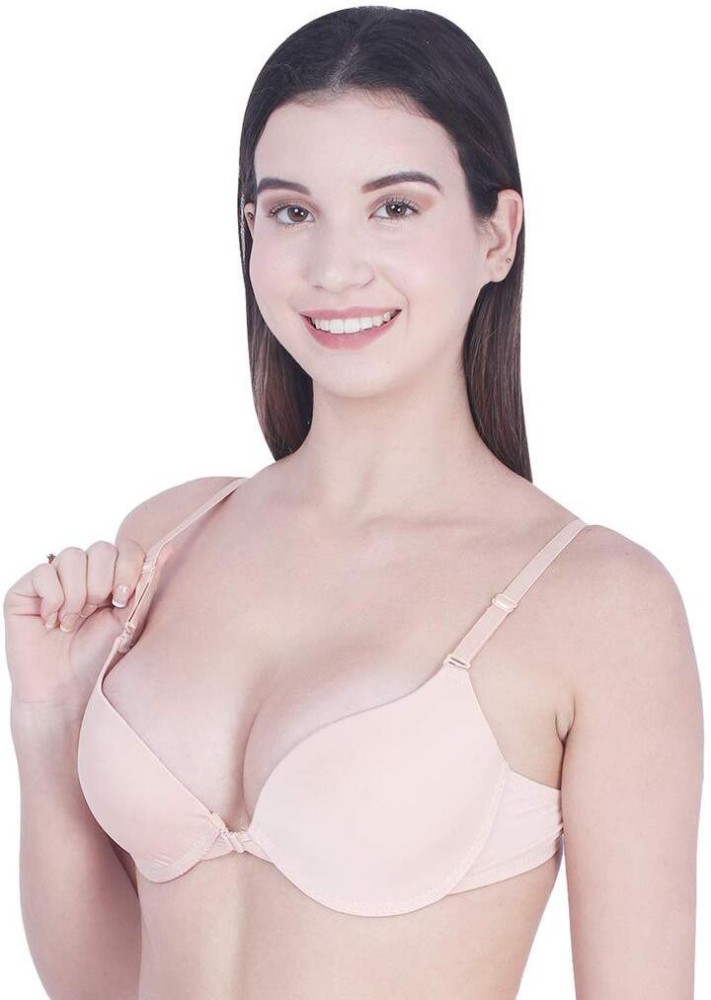 Buy online Beige Non Padded Plunge Bra from lingerie for Women by N-gal for  ₹349 at 42% off