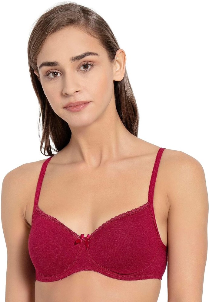 Buy Jockey 1723 Women's Wirefree Padded Super Combed Cotton Elastane  Stretch Medium Coverage Lace Styling T-Shirt Bra with Adjustable  Straps_Black_38C at