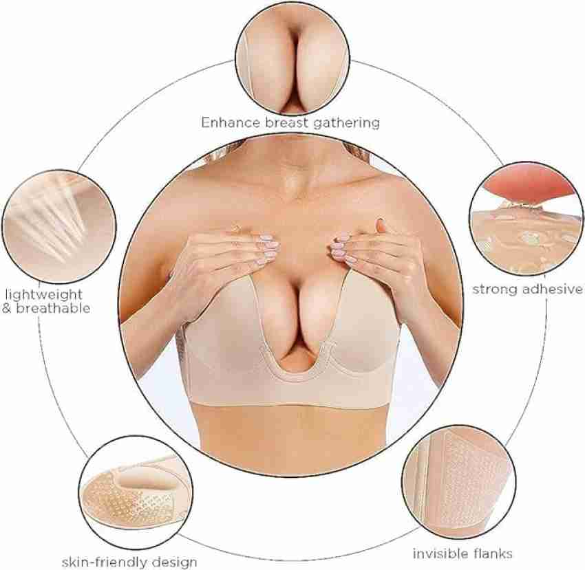 Strapless Backless Sticky Bra Adhesive Wings Drawstring Magic Bra Reusable Push  Up at Rs 110/piece, Ladies Bra in Delhi