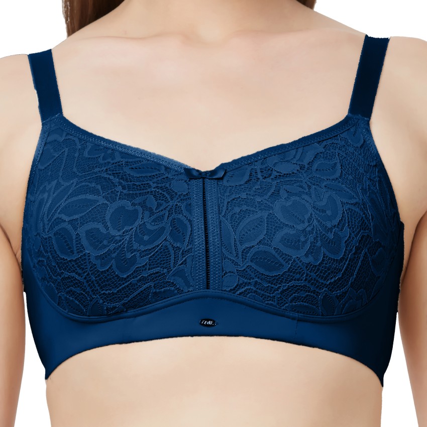 Buy SOIE Women's Full Coverage Non-Padded Non-Wired Lace Bra with high  Waist Full Coverage Lace Green Brief for Women Online in India