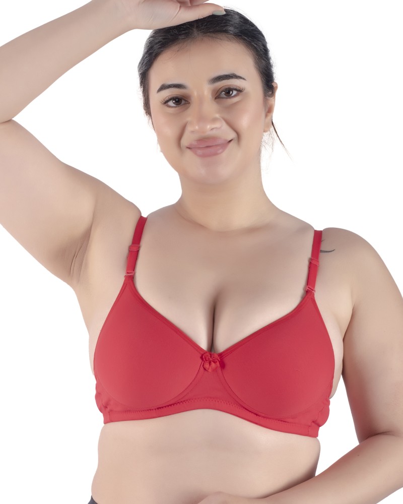 Buy Aulevate Women Full Coverage Non Padded Bra (Red) Online at Best Prices  in India - JioMart.