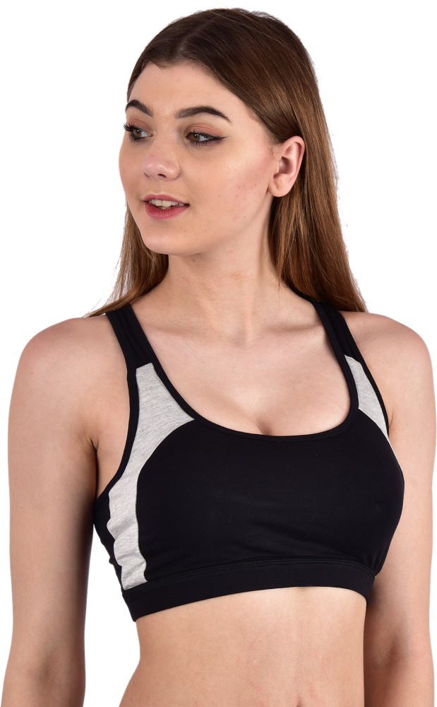 Buy Ellixy Women/Girls Sport Bra/Padded Sports Bra for Women with  Detachable Pads Racer Back (Black/pPnk, XXL) at