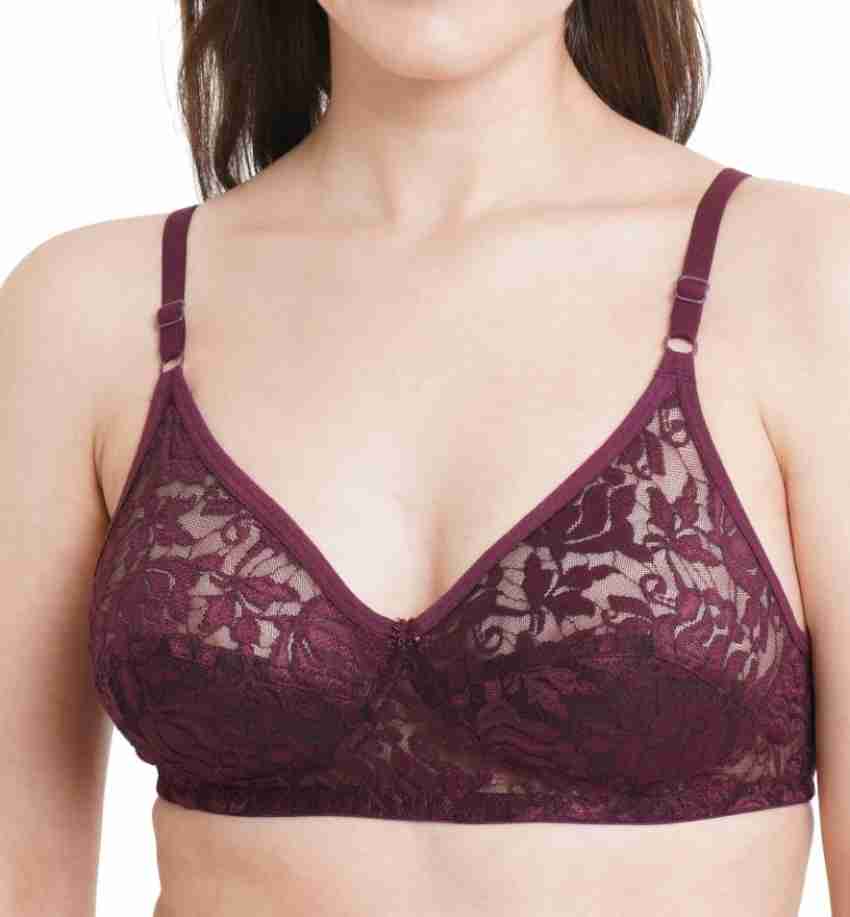 Big Size Bra For Women Lace Underwire Bra Underwire Embroidery Lace  Perspective Bras Women Lingerie Non Padded 36D/E-46D/E 