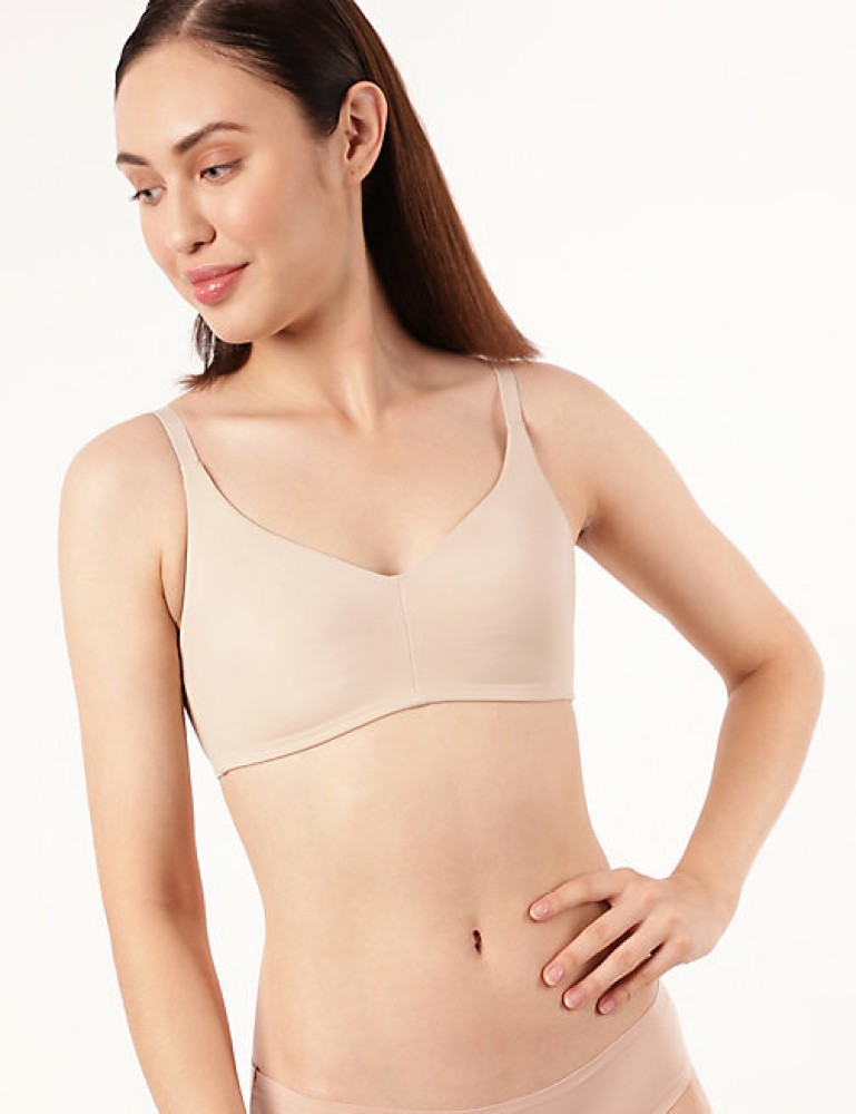 MARKS & SPENCER Poly Mix Plain Regular Fit Non Wired Bra T337197XOPALINE  (34DD) Women Everyday Non Padded Bra - Buy MARKS & SPENCER Poly Mix Plain  Regular Fit Non Wired Bra T337197XOPALINE (