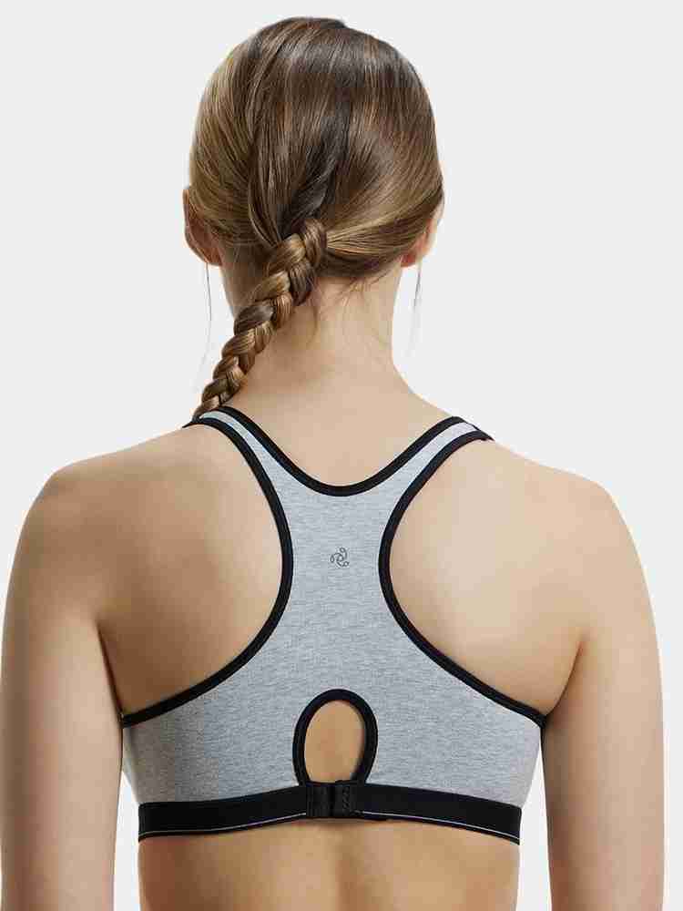 Cotton Non-padded Ladies Fancy Jockey Sports Bra, Grey And Cream, Size: 32b  at Rs 35/piece in Surat