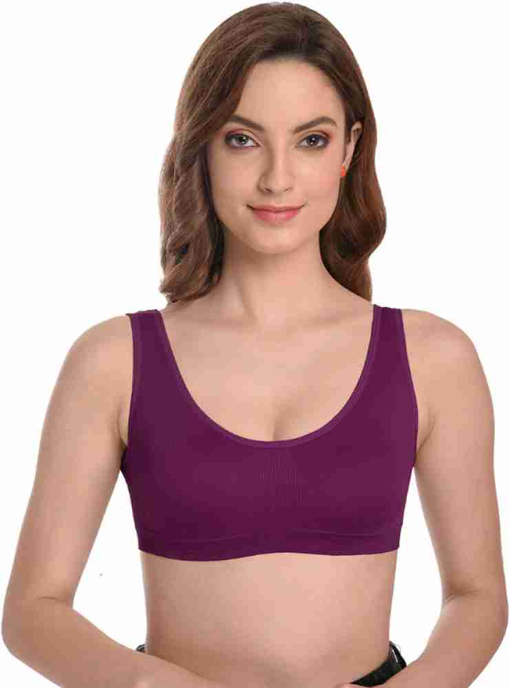 BRAAFEE Pack of 1 Womens Non Padded fully stretchable High Coverage Bra  (Multicolor) Women Sports Non Padded Bra - Buy BRAAFEE Pack of 1 Womens Non Padded  fully stretchable High Coverage Bra (