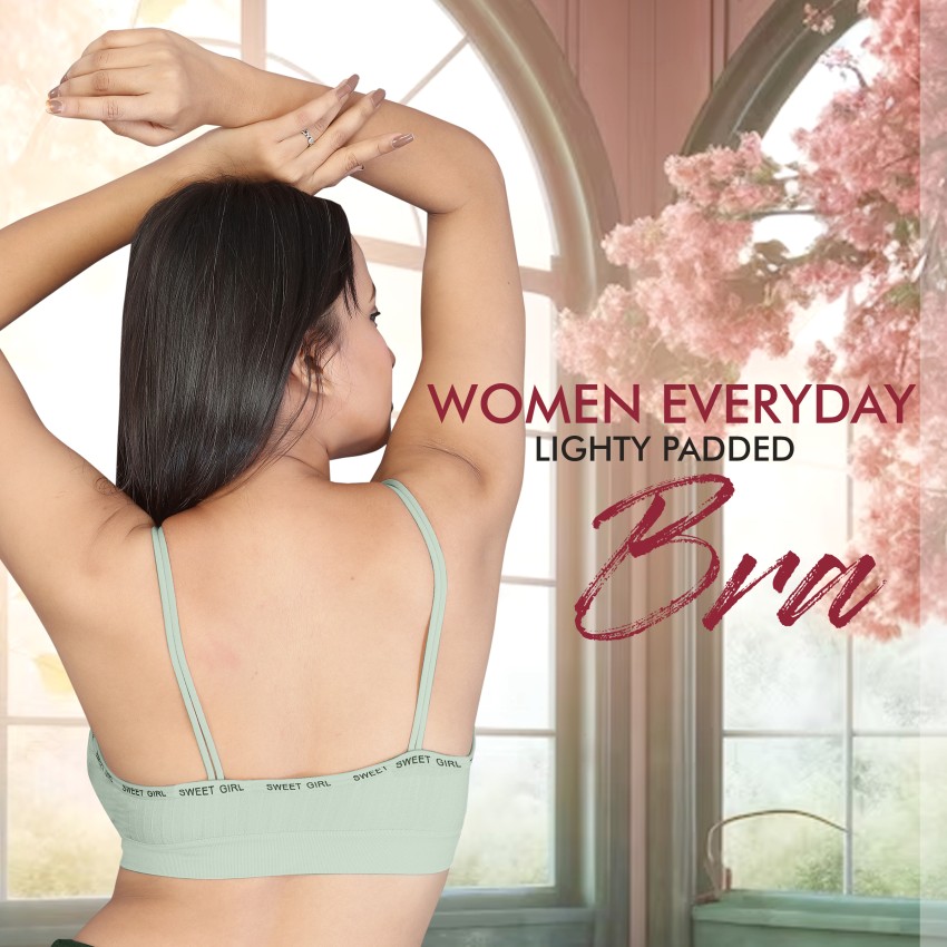 Buy Grisha Women Everyday Lightly Padded Bra Cotton Blend Non